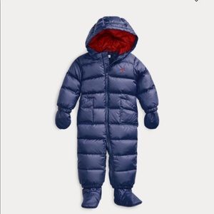 Ralph Lauren Quilted Down Infant Snowsuit